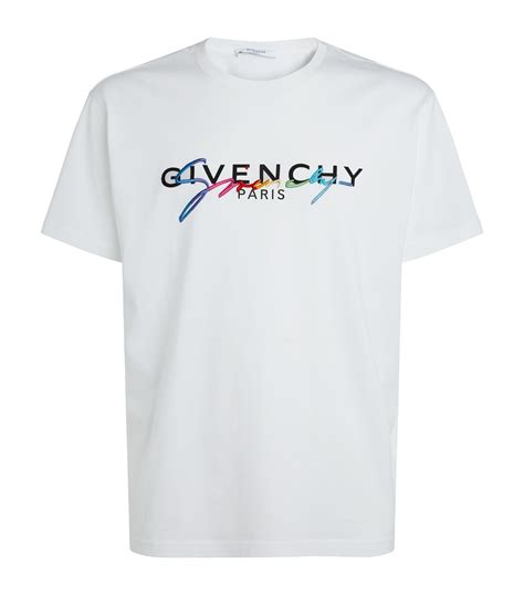 givenchy rainbow signature cotton t-shirt|Givenchy paris tees.